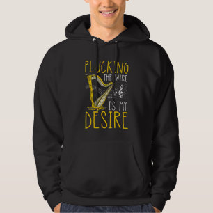 Harpist Voor Harp Meisje Harpist Orkest Musici Hoodie