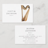 Harpisten Uitvoerder Muziek Leraar Visitekaartje (Voorkant / Achterkant)