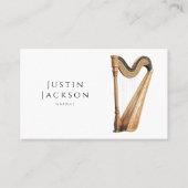 Harpisten Uitvoerder Muziek Leraar Visitekaartje (Voorkant)