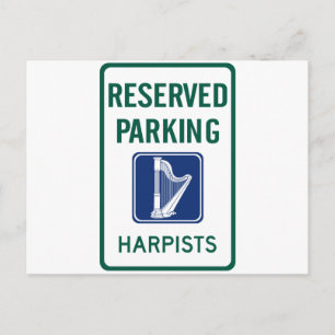 Harpists Parking Briefkaart