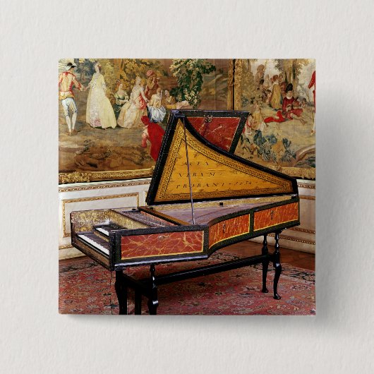 Harpsichord, 1634 vierkante button 5,1 cm (Voorkant)