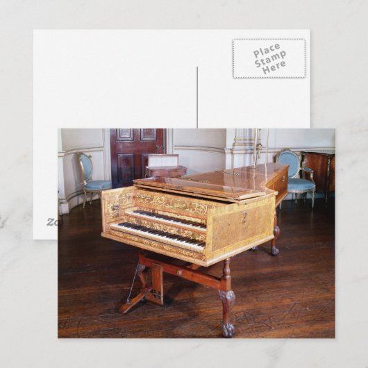 Harpsichord, door Jacob Kirckman, Engels, 1766 Briefkaart (Voorkant / Achterkant)