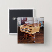 Harpsichord, door Jacob Kirckman, Engels, 1766 Vierkante Button 5,1 Cm (Voorkant /achterkant)