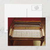 Harpsichord, door Johann Jakob Konnicke , 1796 Briefkaart (Voorkant / Achterkant)