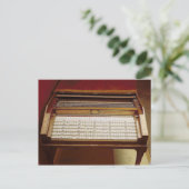 Harpsichord, door Johann Jakob Konnicke , 1796 Briefkaart (Staand voorkant)