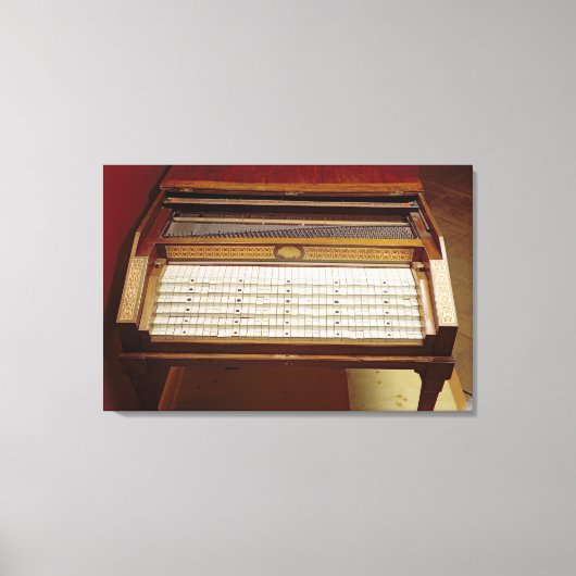 Harpsichord, door Johann Jakob Konnicke , 1796 Canvas Afdruk (Voorkant)
