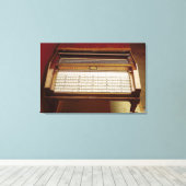 Harpsichord, door Johann Jakob Konnicke , 1796 Canvas Afdruk (Insitu (Houten vloer))