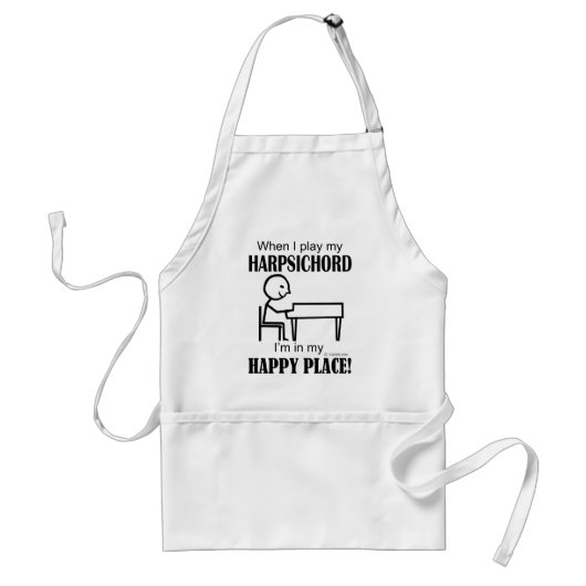 Harpsichord Happy Place Standaard Schort (Voorkant)