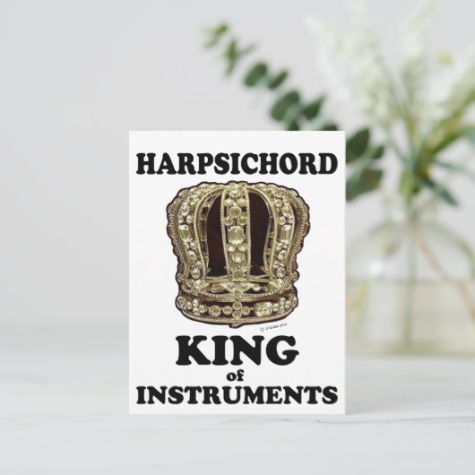 Harpsichord King of Instruments Briefkaart (Staand voorkant)