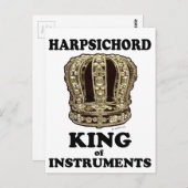 Harpsichord King of Instruments Briefkaart (Voorkant / Achterkant)