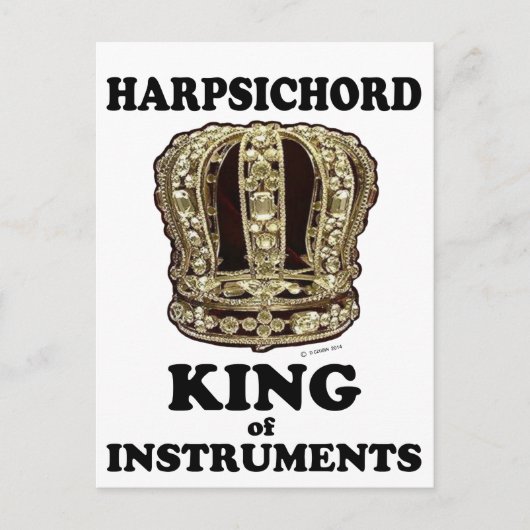 Harpsichord King of Instruments Briefkaart (Voorkant)