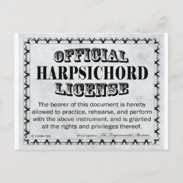 Harpsichord-licentie Briefkaart