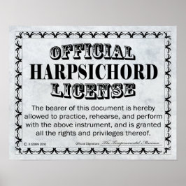 Harpsichord-licentie Poster