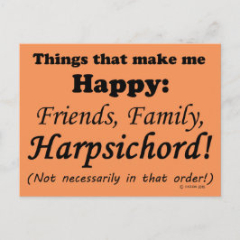 Harpsichord maakt me gelukkig briefkaart