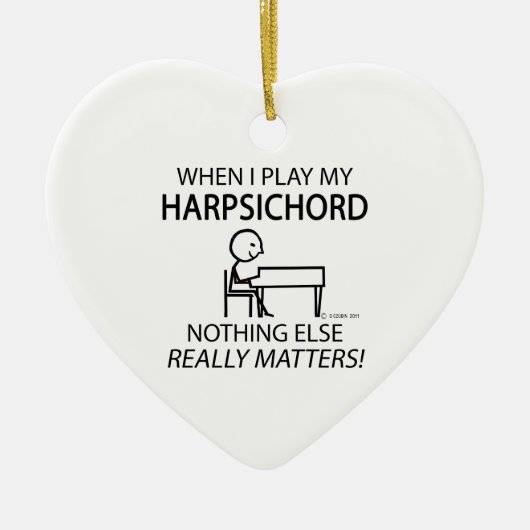 Harpsichord niets anders keramisch ornament (Voorkant)