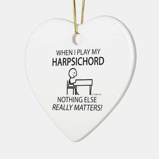 Harpsichord niets anders keramisch ornament (Links)