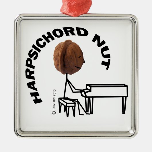Harpsichord Nut Metalen Ornament (Voorkant)