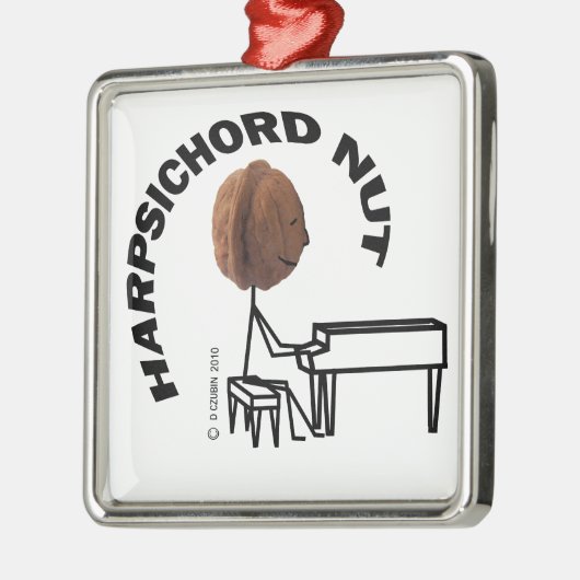 Harpsichord Nut Metalen Ornament (Links)