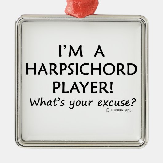 Harpsichord Player Metalen Ornament (Voorkant)