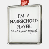 Harpsichord Player Metalen Ornament (Links)