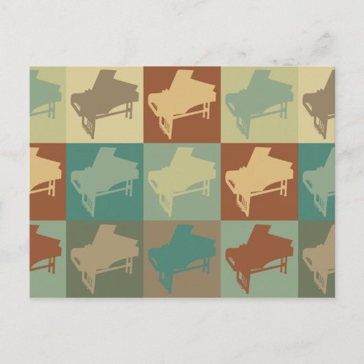 Harpsichord Pop Art Briefkaart (Voorkant)