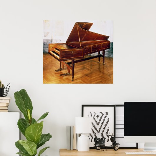 Harpsichord van Franz Joseph Haydn Poster (Thuiskantoor)