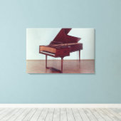 Harpsichord van Ludwig van Beethoven Canvas Afdruk (Insitu (Houten vloer))