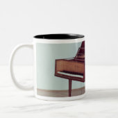 Harpsichord van Ludwig van Beethoven Tweekleurige Koffiemok (Links)