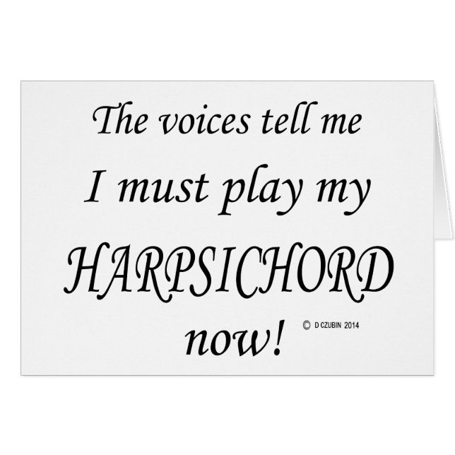 Harpsichord Voices zegt dat je moet spelen (Voorkant Horizontaal)