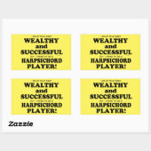 Harpsichord Wealthy & Successful Rectangular Stick Rechthoekige Sticker (Vel)