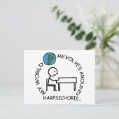 Harpsichord - Wereld rond Briefkaart (Staand voorkant)