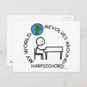 Harpsichord - Wereld rond Briefkaart (Voorkant / Achterkant)