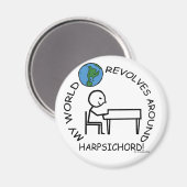 Harpsichord - Wereld rond Magneet (Voorkant / Achterkant)