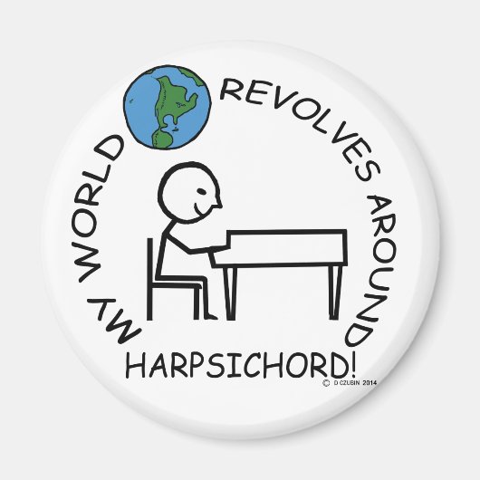 Harpsichord - Wereld rond Magneet (Voorkant)