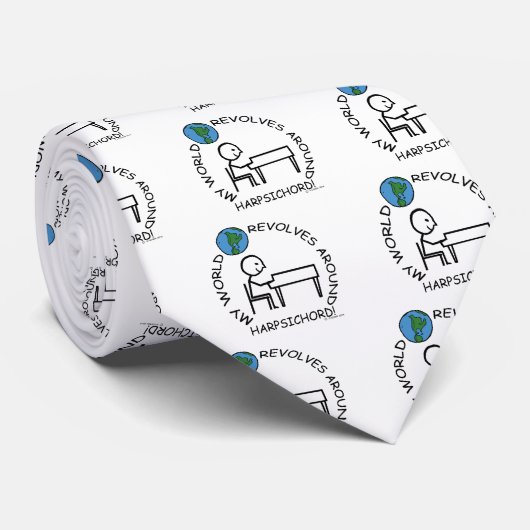 Harpsichord - Wereld rond Stropdas (Opgerold)