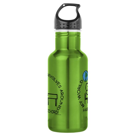 Harpsichord - Wereld rond Waterfles (Voorkant)