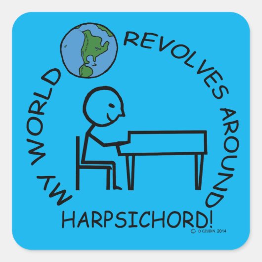 Harpsichord - World Revolves rond de Sticker van h (Voorkant)