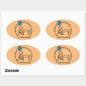 Harpsichord - World revolves rond ovaal sticker (Vel)