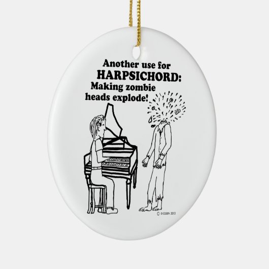 Harpsichord Zombie Explode Keramisch Ornament (Rechts)