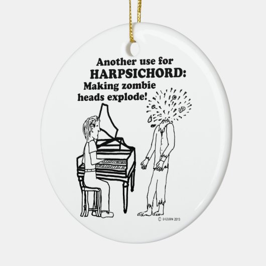 Harpsichord Zombie Explode Keramisch Ornament (Links)