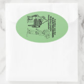 Harpsichord Zombie Explode Oval Sticker (Tas)