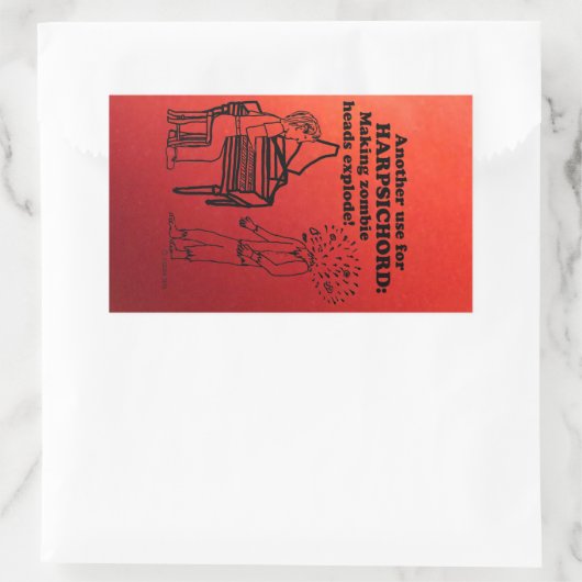 Harpsichord Zombie Explode Rechthoekige Sticker (Tas)