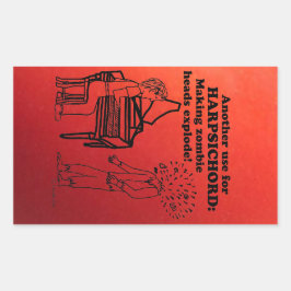 Harpsichord Zombie Explode Rechthoekige Sticker