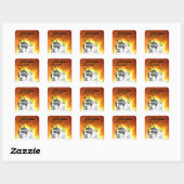 Harpsichord Zombie Explode Square Sticker (Vel)