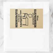 Harpsichords verbiedt rechthoekige Sticker (Tas)