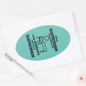 Harpsichords Verboden ovaal Sticker (Envelop)