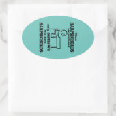 Harpsichords Verboden ovaal Sticker (Tas)