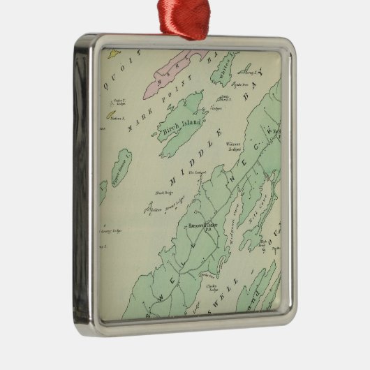 Harpswell, aangrenzende eilanden metalen ornament (Rechts)