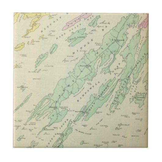 Harpswell, aangrenzende eilanden tegeltje (Voorkant)