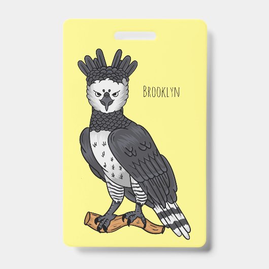Harpy arend cartoon illustratie badge (Voorzijde)
